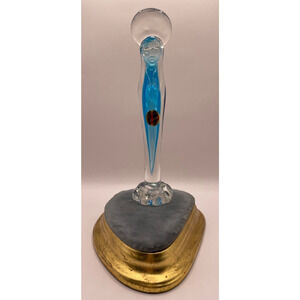 Murano Made In Italy Art Glass Madonna Figurine With Original Sticker 8 inches